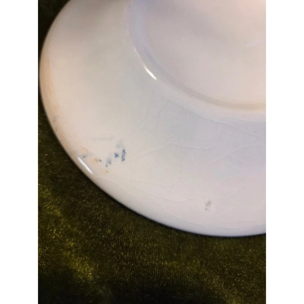 😎Royal China Currier‎ & Ives Blue White Ironstone Dinner Plate Bread Plate Set